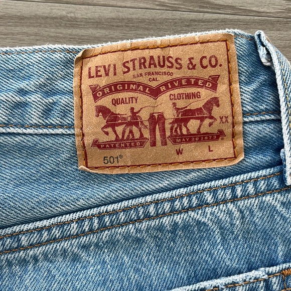 Levi's Cropped Jeans Straight Fit Blue Size Xs - Picture 4 of 16